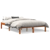 vidaXL Estructura de cama madera maciza pino marrón cera 140x200 cm