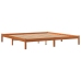 Cama sin colchón madera maciza de pino marrón cera 200x200 cm