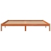 Cama sin colchón madera maciza de pino marrón cera 200x200 cm