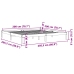 Cama sin colchón madera maciza de pino marrón cera 200x200 cm