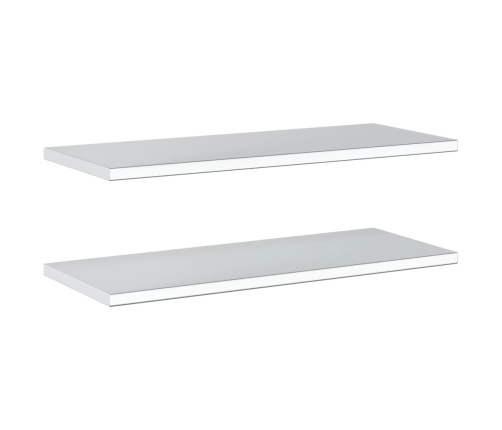 vidaXL Estantes de pared 2 uds acero inoxidable plateado 100x40x3 cm