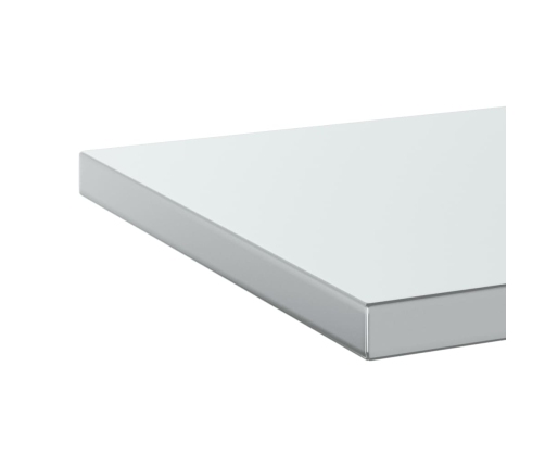 vidaXL Estantes de pared 2 uds acero inoxidable plateado 100x40x3 cm