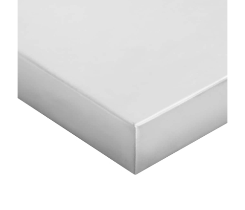 Estantes de pared 2 uds acero inoxidable plateado 100x40x3 cm