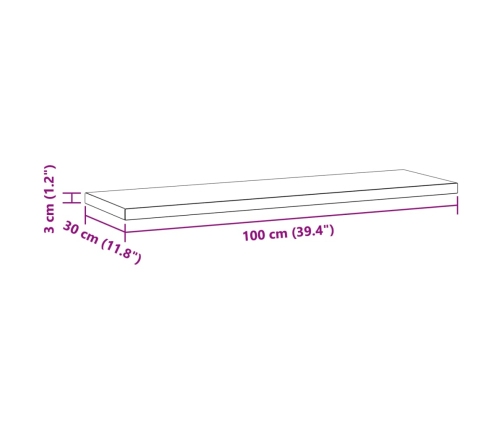 Estantes de pared 2 uds acero inoxidable plateado 100x30x3 cm