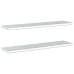 Estantes de pared 2 uds acero inoxidable plateado 100x23,5x3 cm