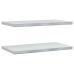Estantes de pared 2 uds acero inoxidable plateado 75x40x3 cm
