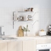 Estantes de pared 2 uds acero inoxidable plateado 75x40x3 cm
