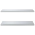 Estantes de pared 2 uds acero inoxidable plateado 75x40x3 cm