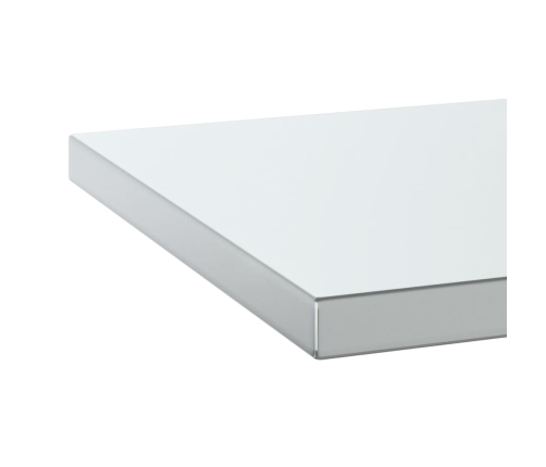 Estantes de pared 2 uds acero inoxidable plateado 75x40x3 cm