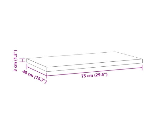 Estantes de pared 2 uds acero inoxidable plateado 75x40x3 cm