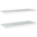 Estantes de pared 2 uds acero inoxidable plateado 75x30x3 cm