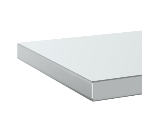 Estantes de pared 2 uds acero inoxidable plateado 75x30x3 cm