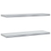 Estantes de pared 2 uds acero inoxidable plateado 75x23,5x3 cm