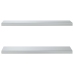 Estantes de pared 2 uds acero inoxidable plateado 75x23,5x3 cm