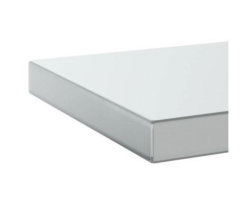 Estantes de pared 2 uds acero inoxidable plateado 75x23,5x3 cm