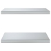 vidaXL Estantes de pared 2 uds acero inoxidable plateado 50x40x3 cm