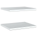 vidaXL Estantes de pared 2 uds acero inoxidable plateado 50x40x3 cm