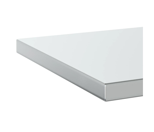 vidaXL Estantes de pared 2 uds acero inoxidable plateado 50x40x3 cm