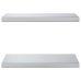 Estantes de pared 2 uds acero inoxidable plateado 50x30x3 cm