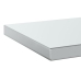 Estantes de pared 2 uds acero inoxidable plateado 50x30x3 cm