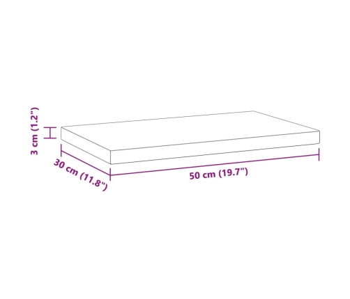 Estantes de pared 2 uds acero inoxidable plateado 50x30x3 cm