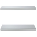 vidaXL Estantes de pared 2 uds acero inoxidable plateado 50x23,5x3 cm