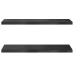 Estantes de pared 2 uds acero inoxidable negro 75x30x3 cm