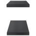 Estantes de pared 2 uds acero inoxidable negro 75x23,5x3 cm