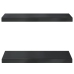 Estantes de pared 2 uds acero inoxidable negro 50x23,5x3 cm