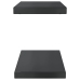 Estantes de pared 2 uds acero inoxidable negro 50x23,5x3 cm