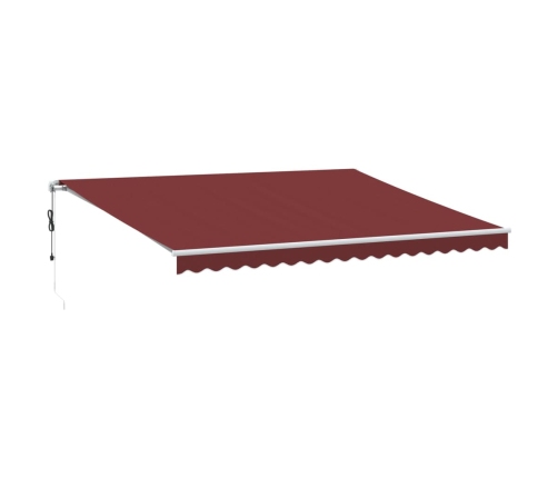 Toldo retráctil automático burdeos 450x350 cm