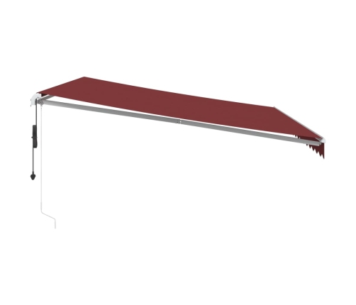 Toldo retráctil automático burdeos 450x350 cm