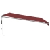 Toldo retráctil automático burdeos 450x350 cm