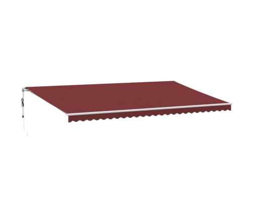Toldo retráctil automático burdeos 600x350 cm