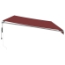 Toldo retráctil automático burdeos 600x350 cm