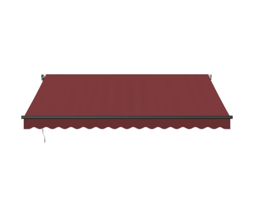 Toldo retráctil automático color burdeos 400x350 cm