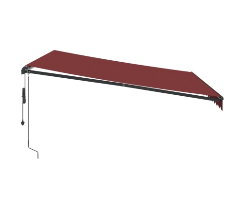 Toldo retráctil automático color burdeos 400x350 cm