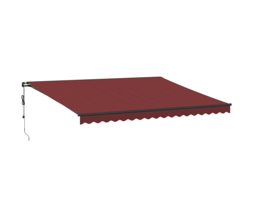 Toldo retráctil automático burdeos 450x350 cm