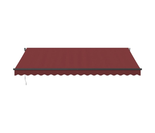 Toldo retráctil automático burdeos 450x350 cm