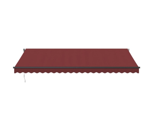 Toldo retráctil automático burdeos 500x350 cm