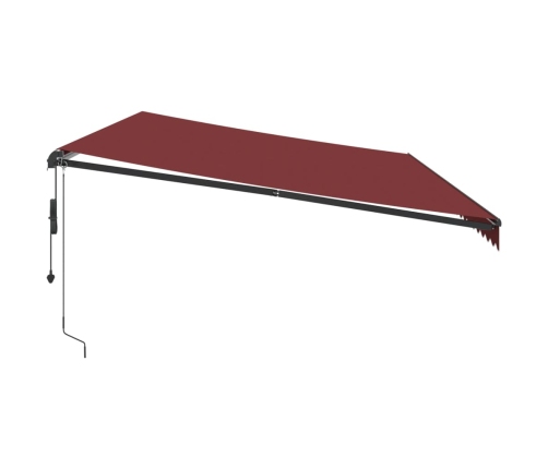 Toldo retráctil automático burdeos 600x350 cm