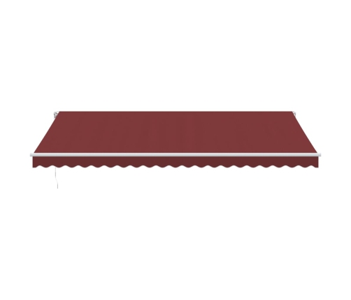 Toldo retráctil manual burdeos 500x300 cm