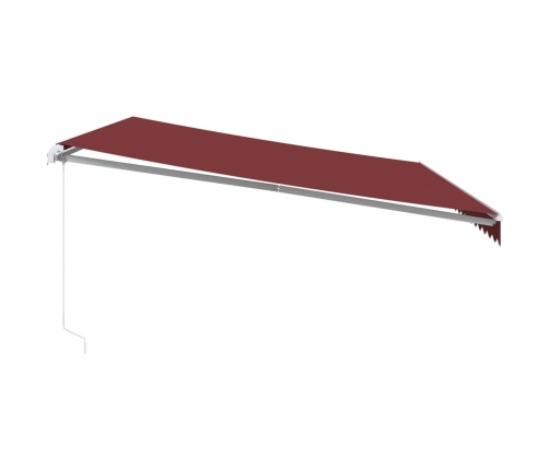 Toldo retráctil manual burdeos 500x300 cm