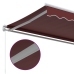 Toldo retráctil manual burdeos 500x300 cm