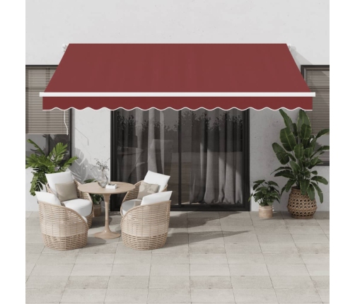 Toldo retráctil automático burdeos 400x300 cm