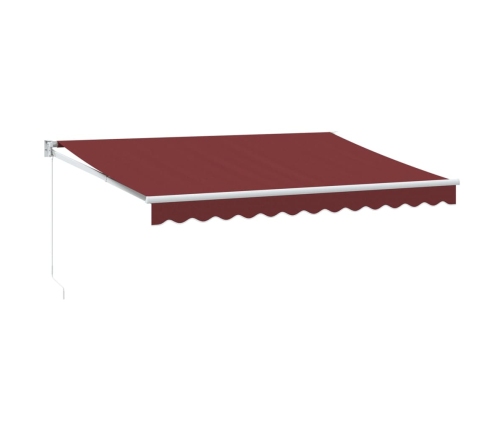 Toldo retráctil manual color burdeos 350x250 cm