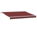 Toldo retráctil manual color burdeos 350x250 cm