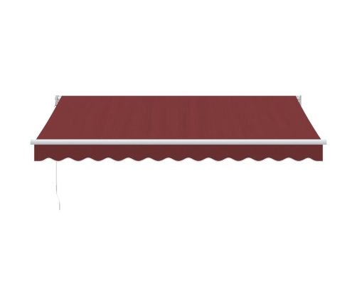 Toldo retráctil manual color burdeos 350x250 cm