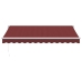 Toldo retráctil manual color burdeos 350x250 cm
