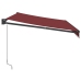 Toldo retráctil manual color burdeos 350x250 cm
